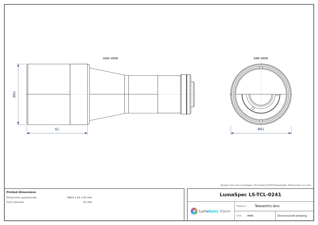 LS-TCL-0241 dimensions (mm)