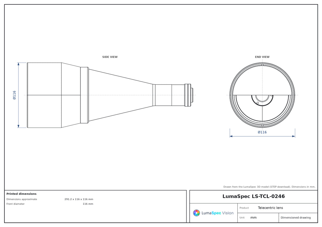 LS-TCL-0246 dimensions (mm)