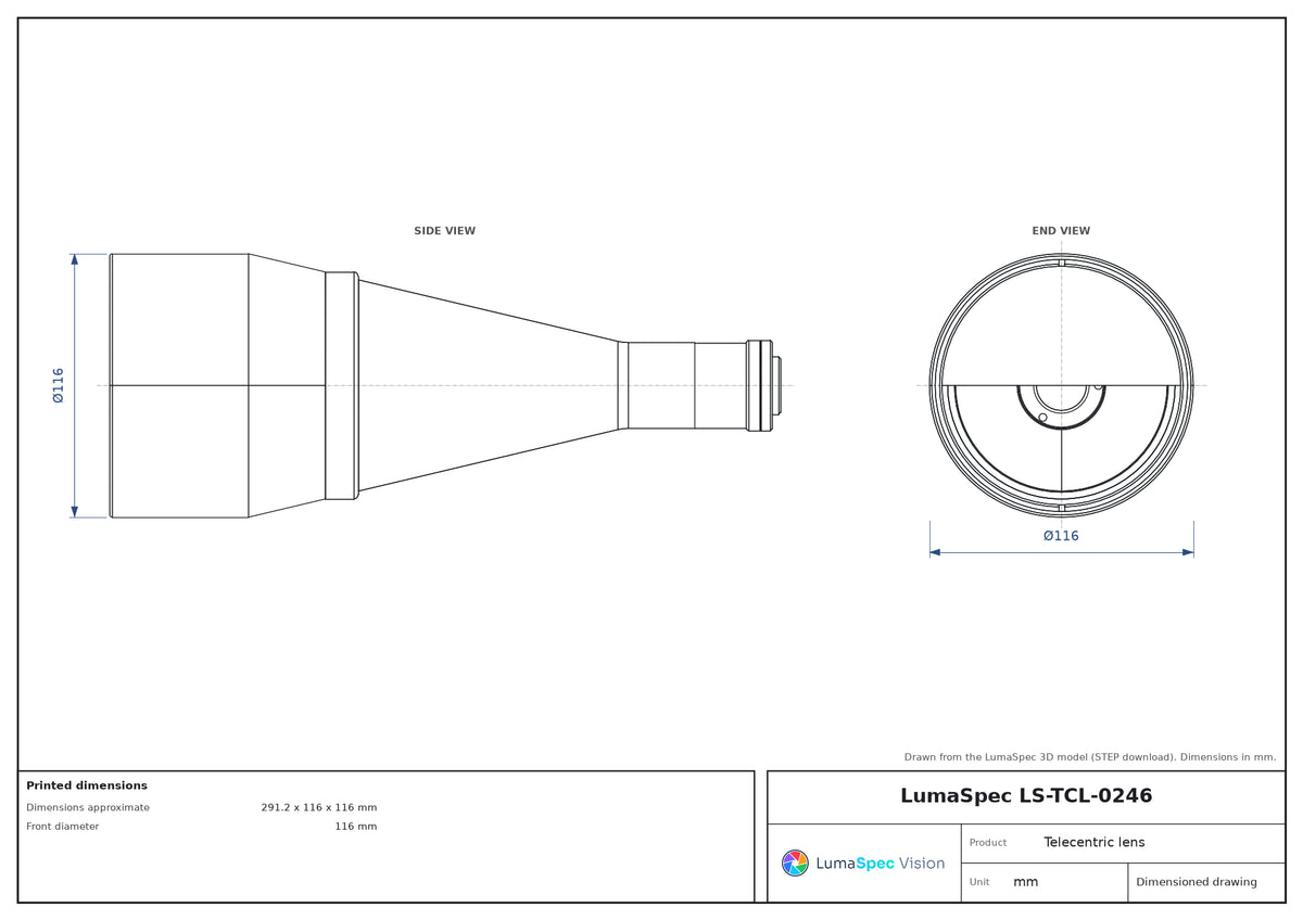 LS-TCL-0246 dimensions (mm)