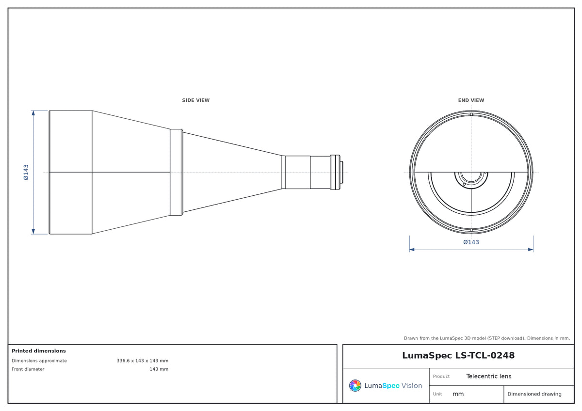 LS-TCL-0248 dimensions (mm)