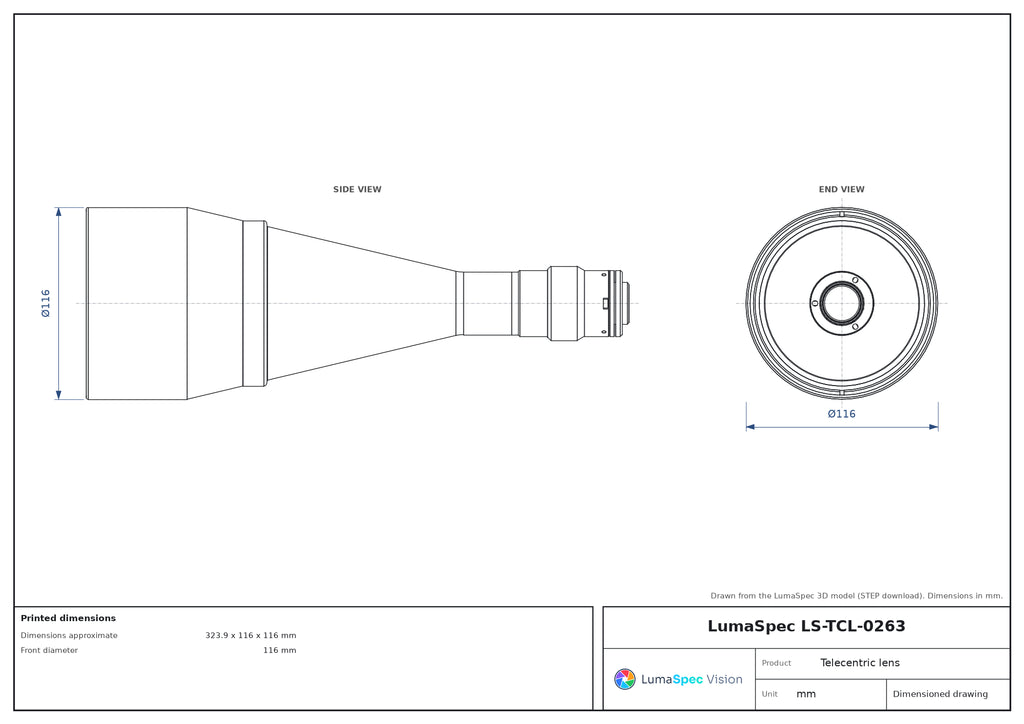 LS-TCL-0263 dimensions (mm)