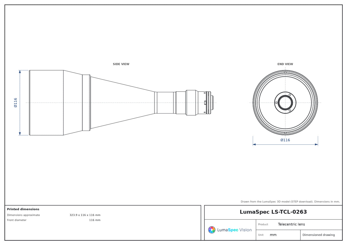 LS-TCL-0263 dimensions (mm)