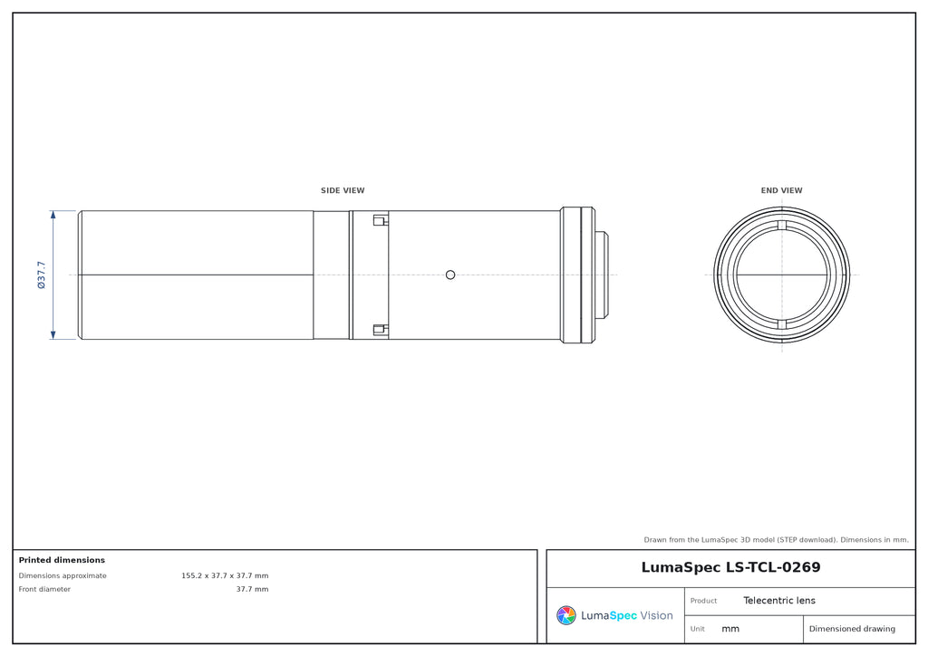 LS-TCL-0269 dimensions (mm)