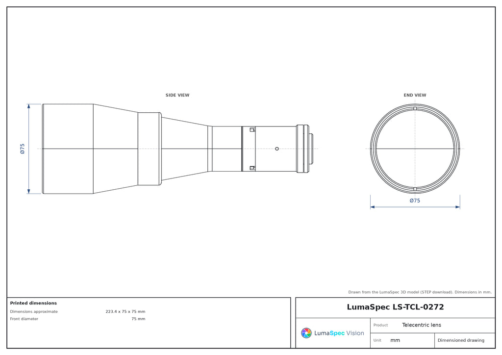 LS-TCL-0272 dimensions (mm)