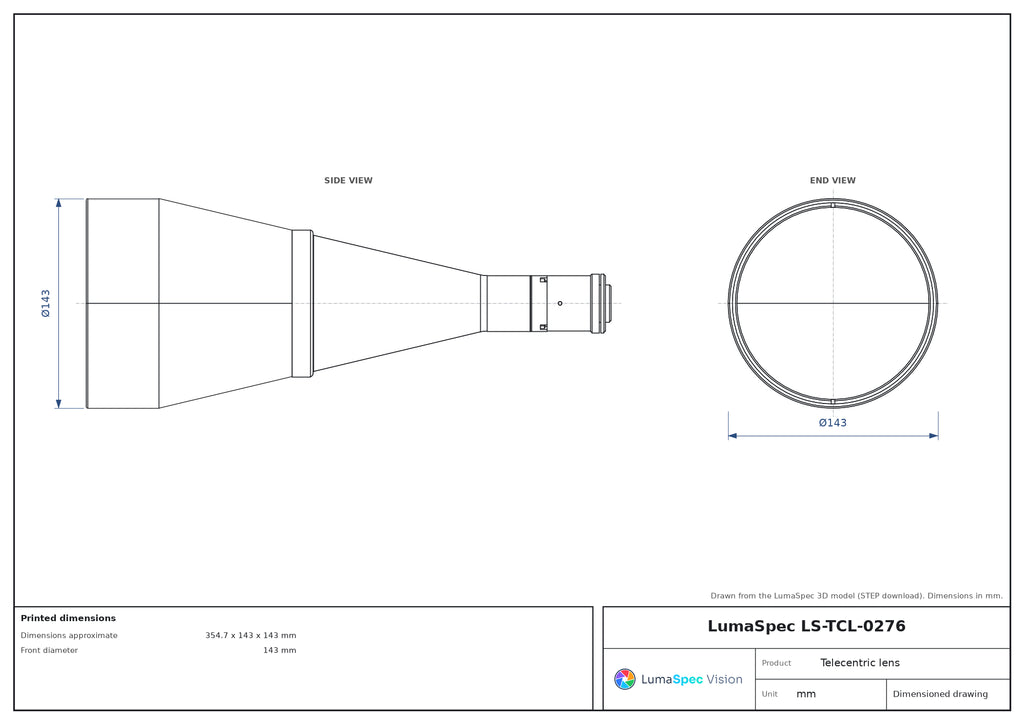 LS-TCL-0276 dimensions (mm)