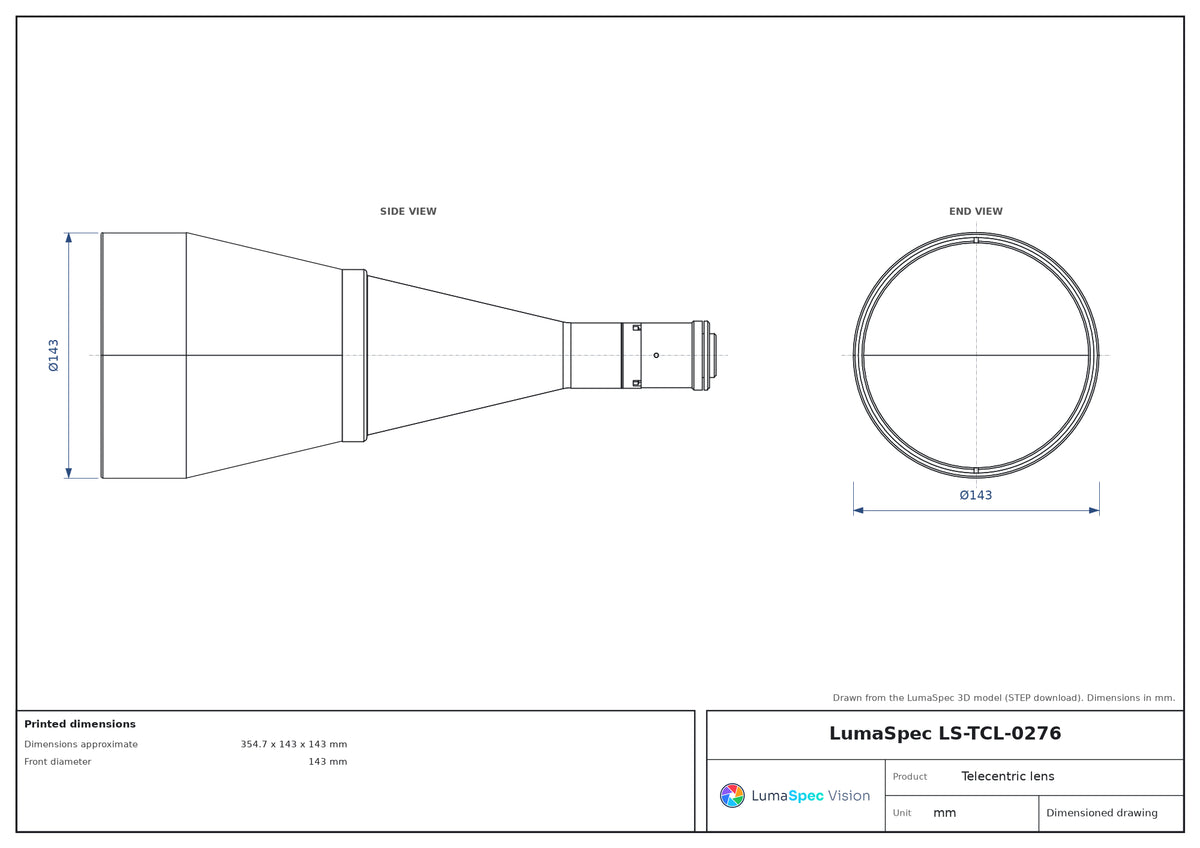 LS-TCL-0276 dimensions (mm)