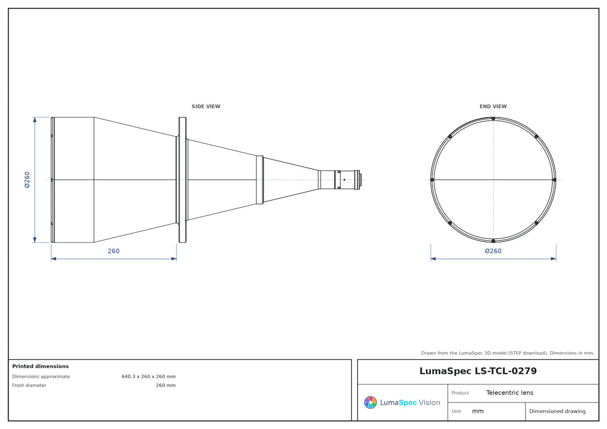 LS-TCL-0279 dimensions (mm)
