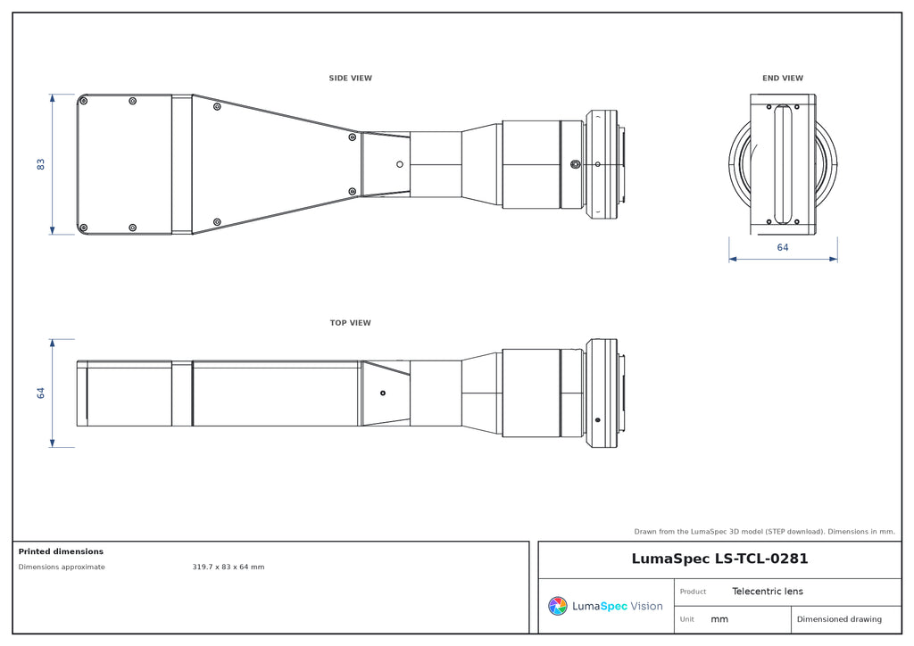 LS-TCL-0281 dimensions (mm)