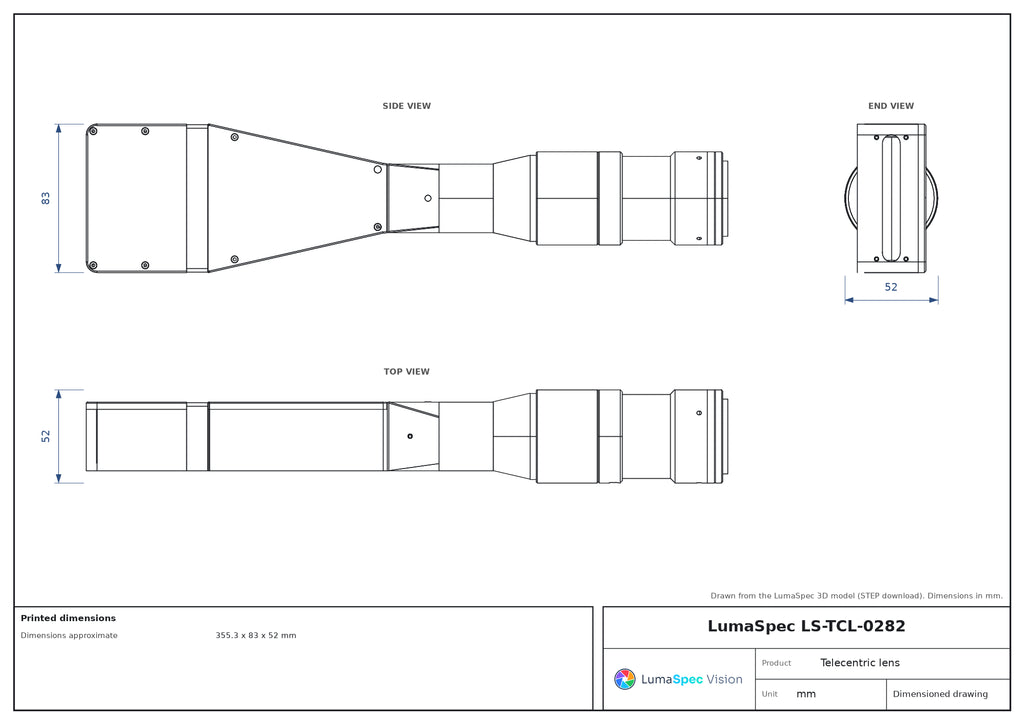 LS-TCL-0282 dimensions (mm)