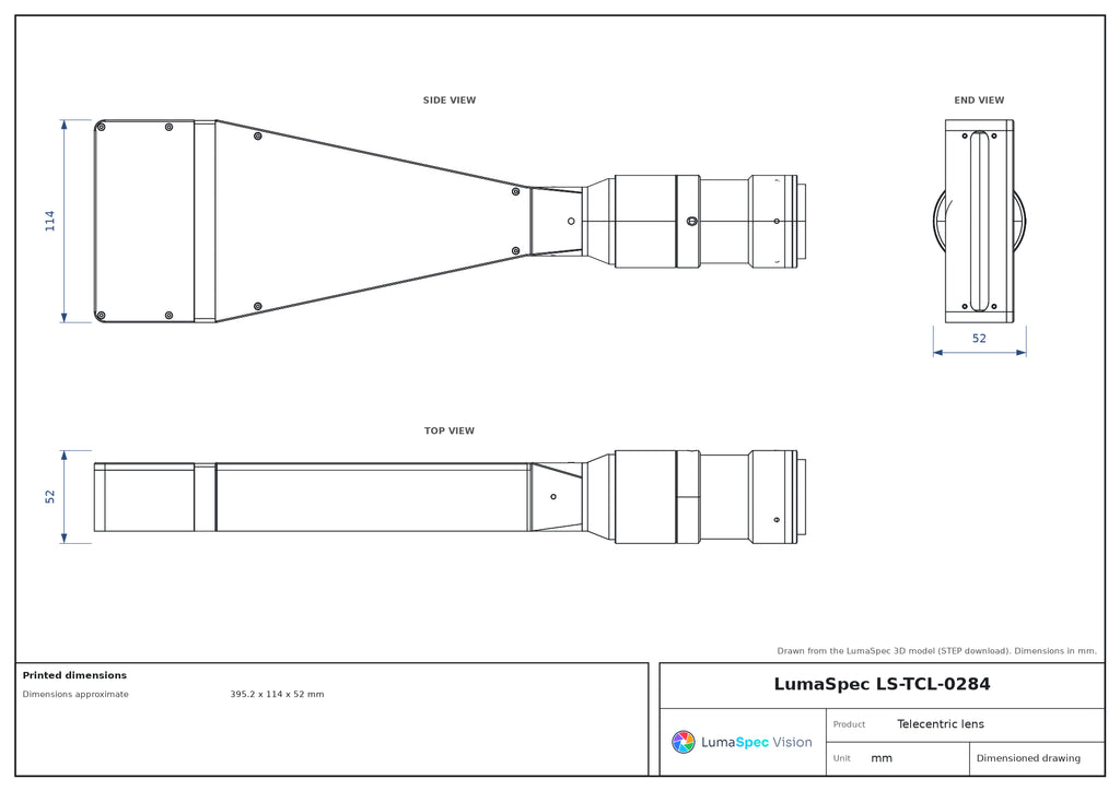 LS-TCL-0284 dimensions (mm)