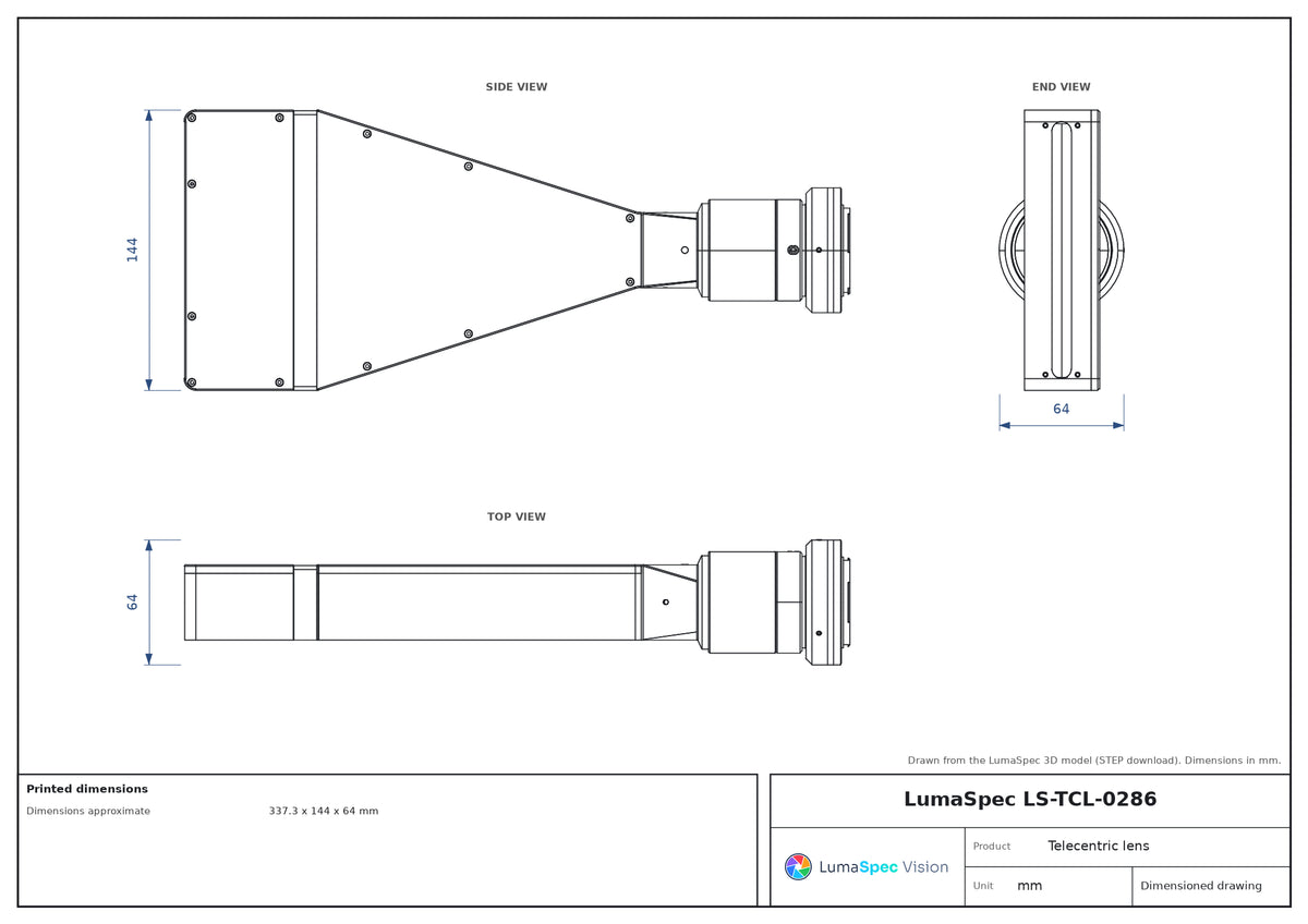 LS-TCL-0286 dimensions (mm)