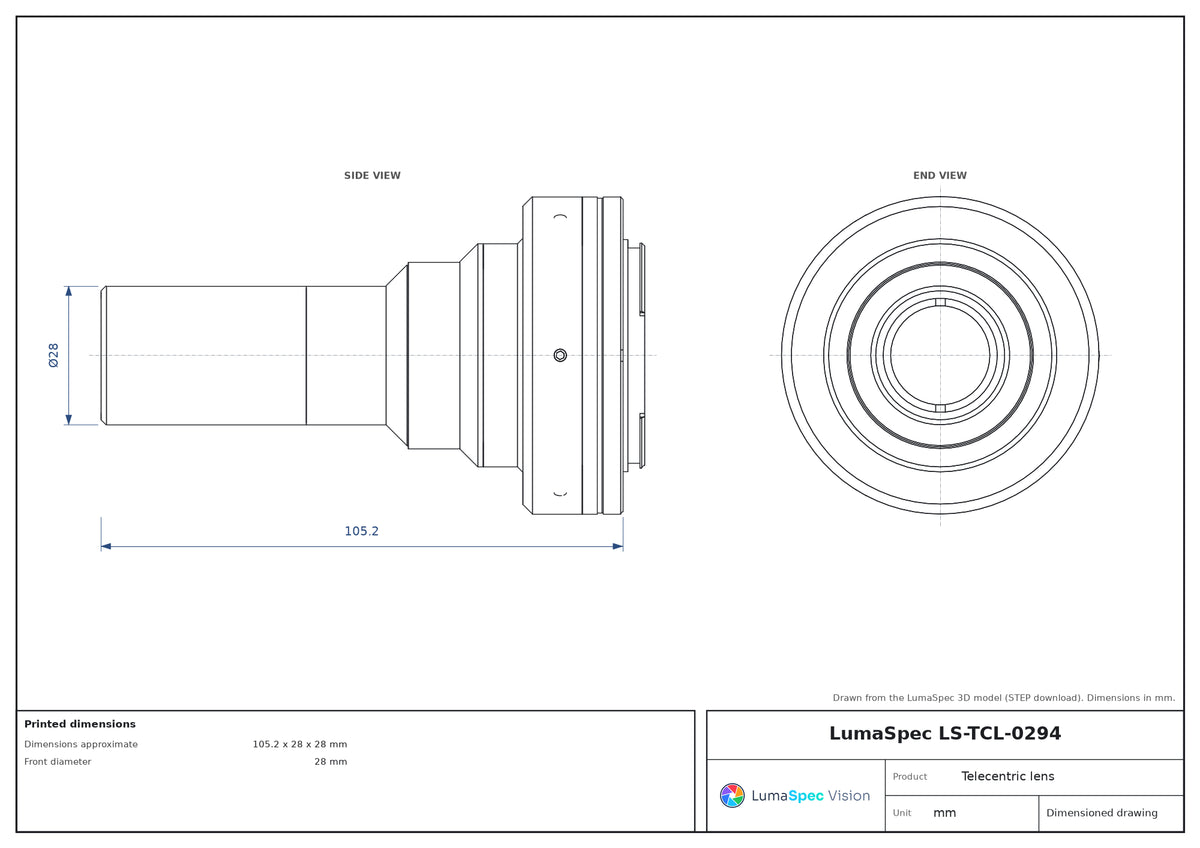 LS-TCL-0294 dimensions (mm)