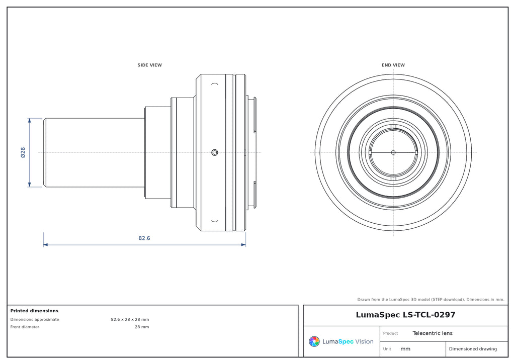 LS-TCL-0297 dimensions (mm)