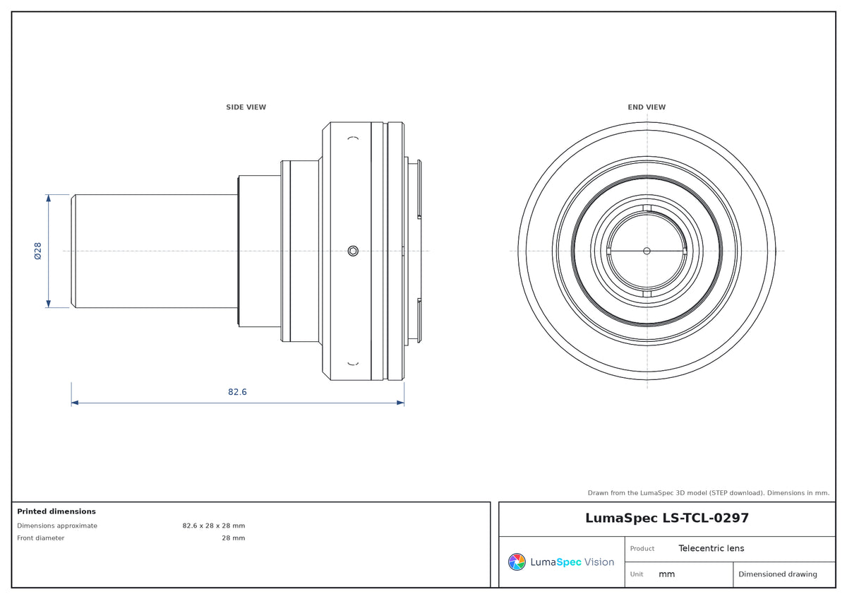 LS-TCL-0297 dimensions (mm)