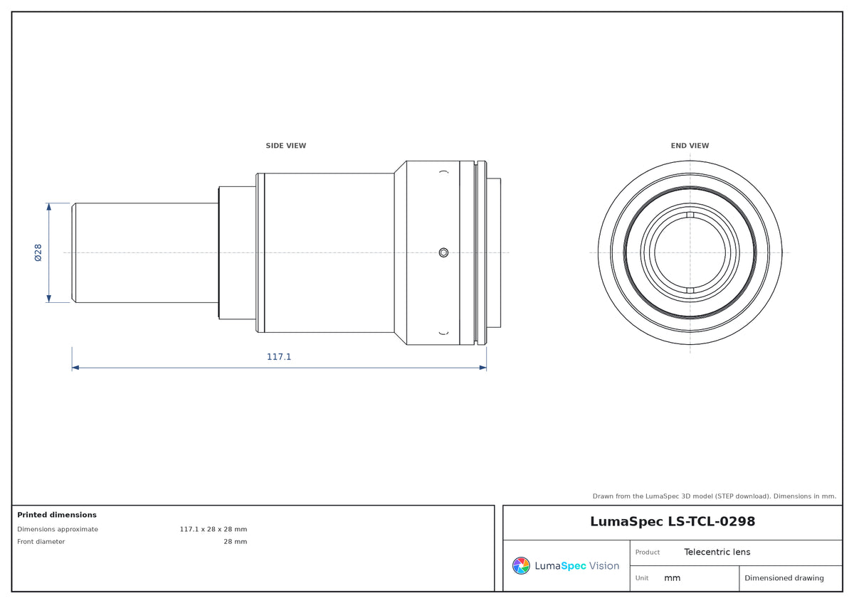 LS-TCL-0298 dimensions (mm)
