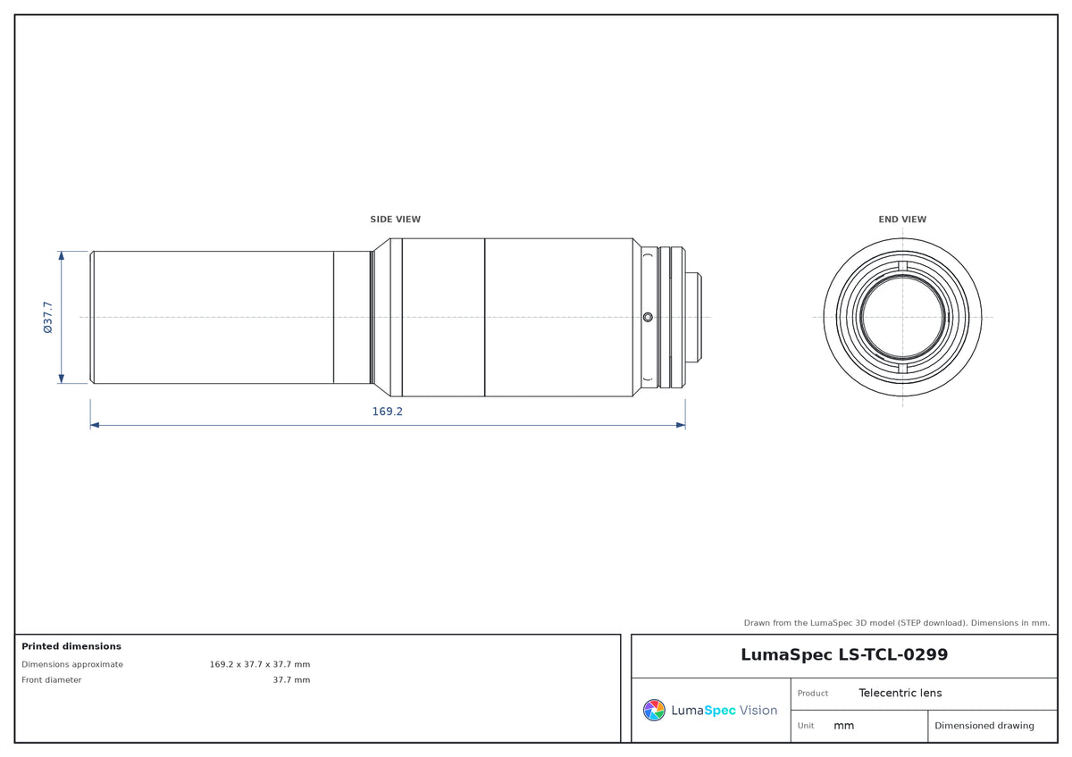 LS-TCL-0299 dimensions (mm)