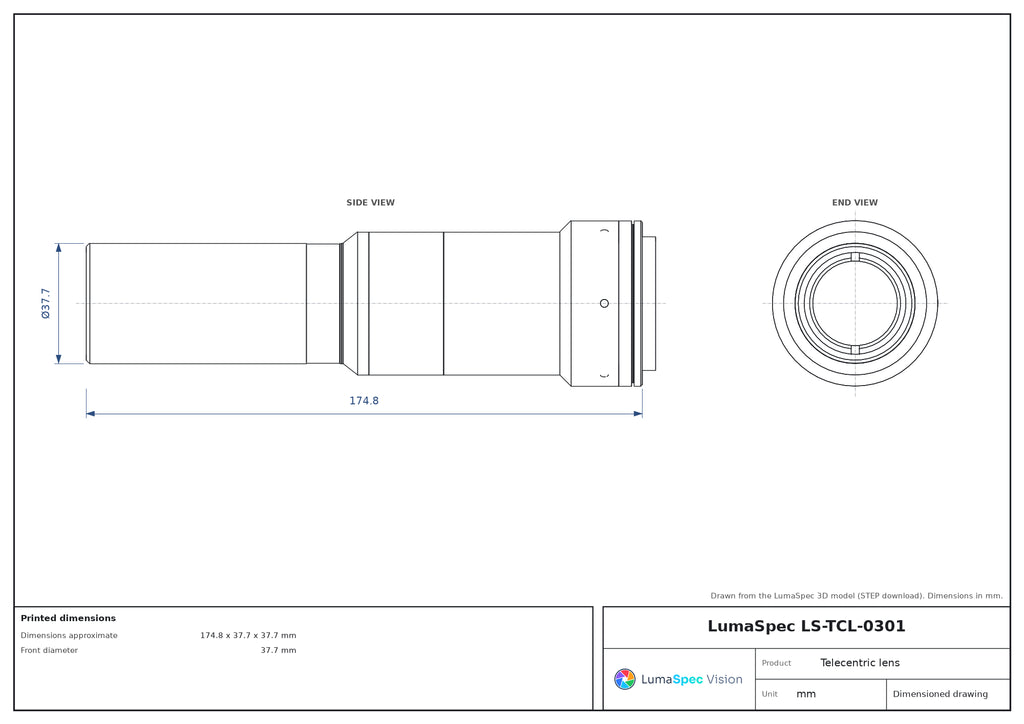 LS-TCL-0301 dimensions (mm)