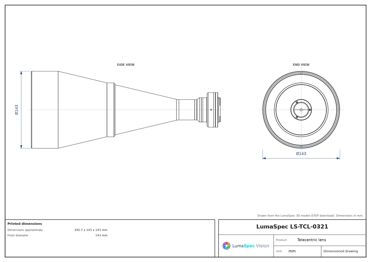 LS-TCL-0321 dimensions (mm)