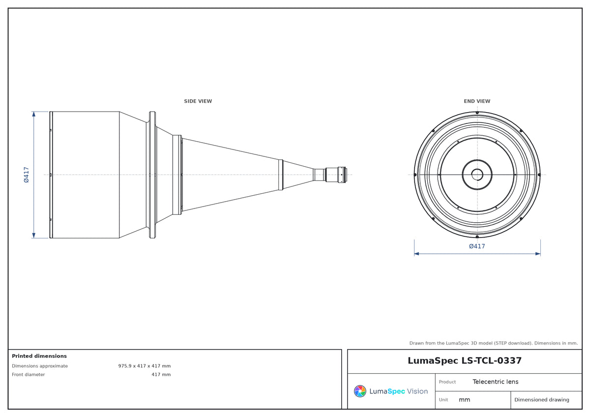 LS-TCL-0337 dimensions (mm)