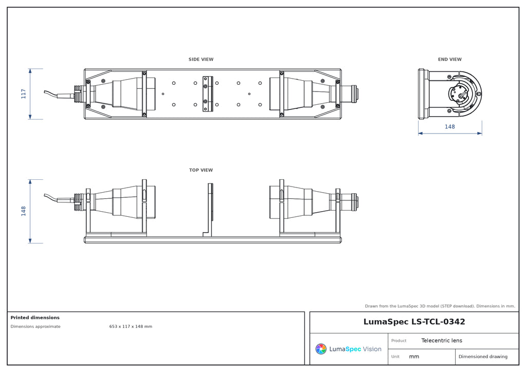 LS-TCL-0342 dimensions (mm)