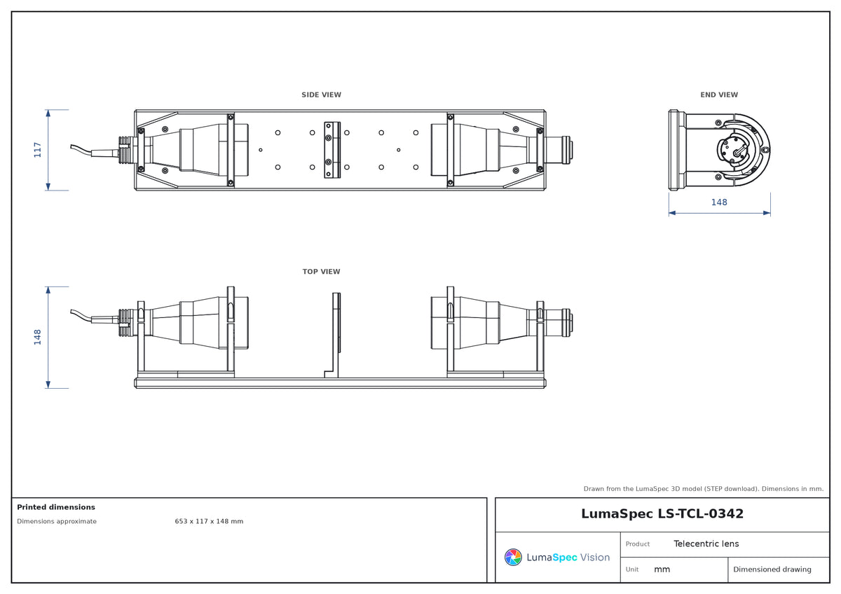 LS-TCL-0342 dimensions (mm)