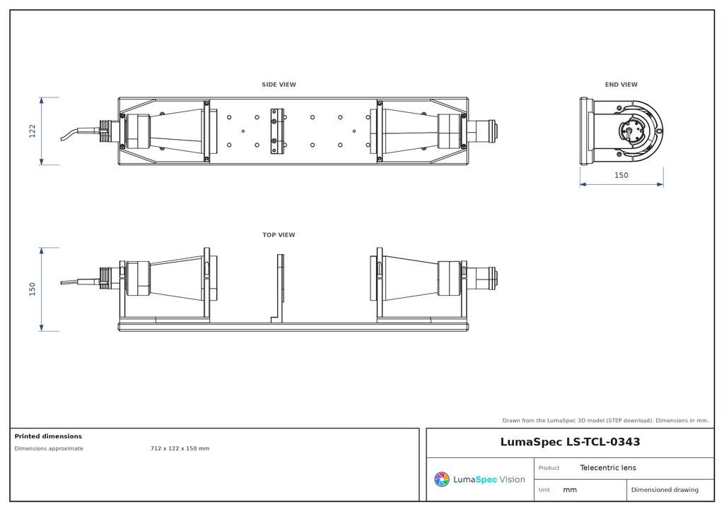 LS-TCL-0343 dimensions (mm)