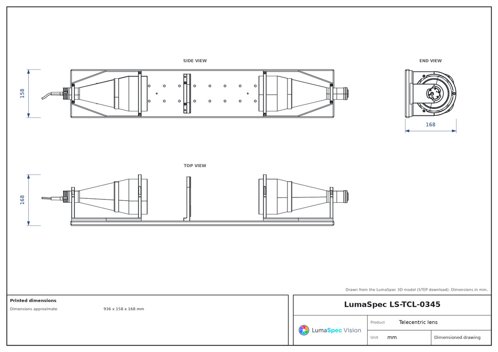 LS-TCL-0345 dimensions (mm)