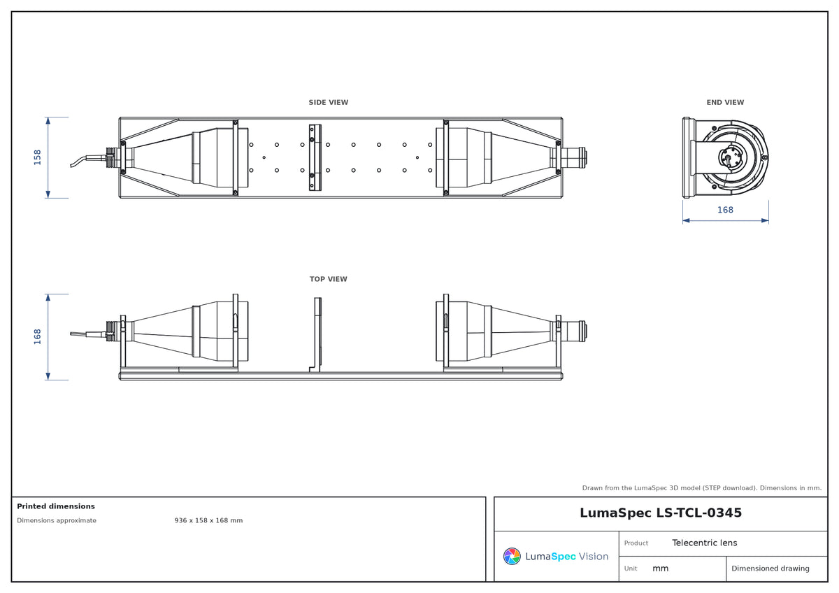 LS-TCL-0345 dimensions (mm)