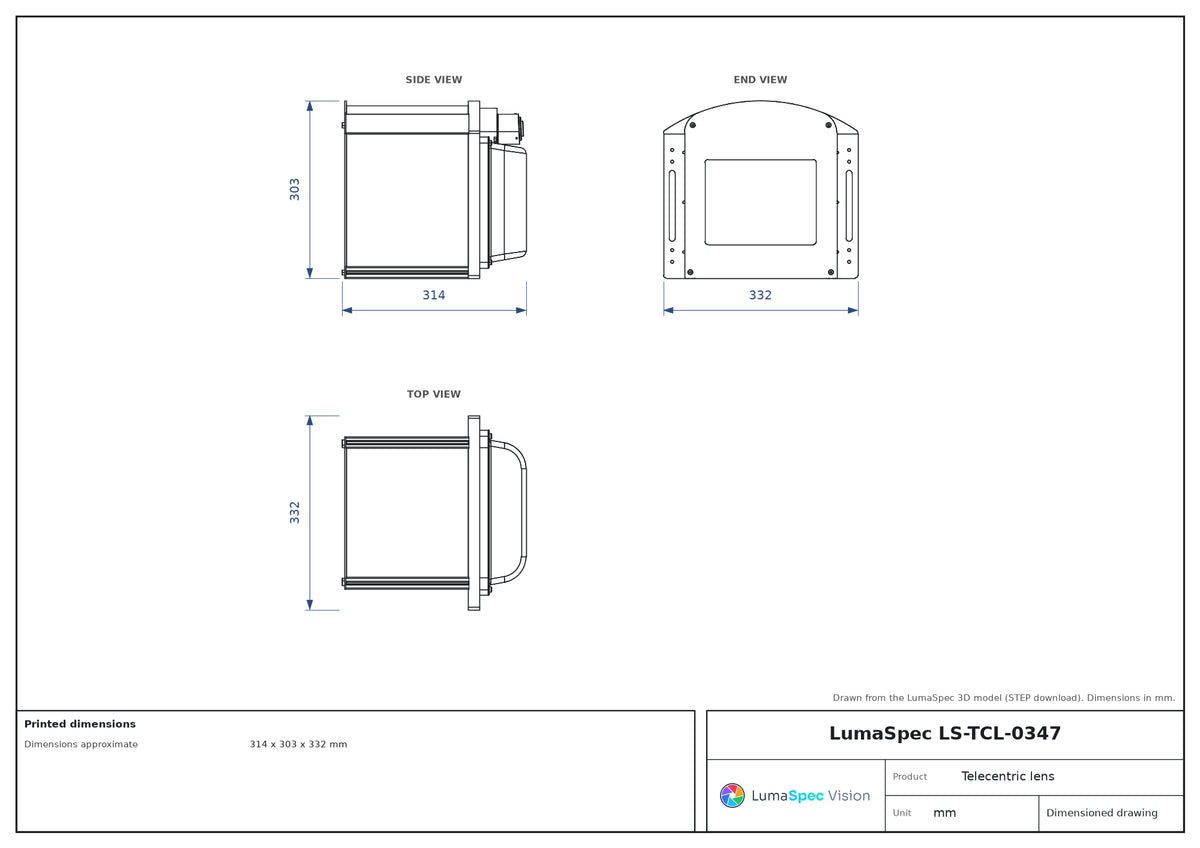 LS-TCL-0347 dimensions (mm)
