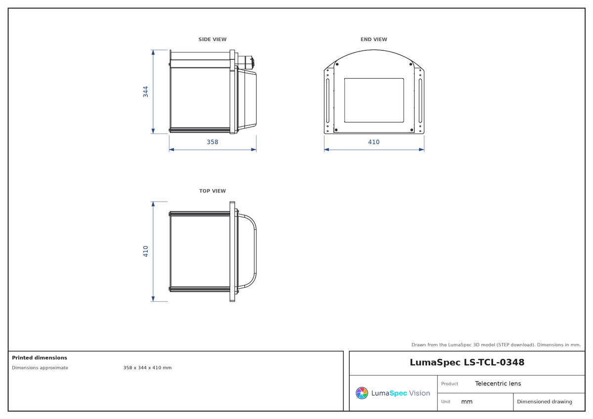 LS-TCL-0348 dimensions (mm)