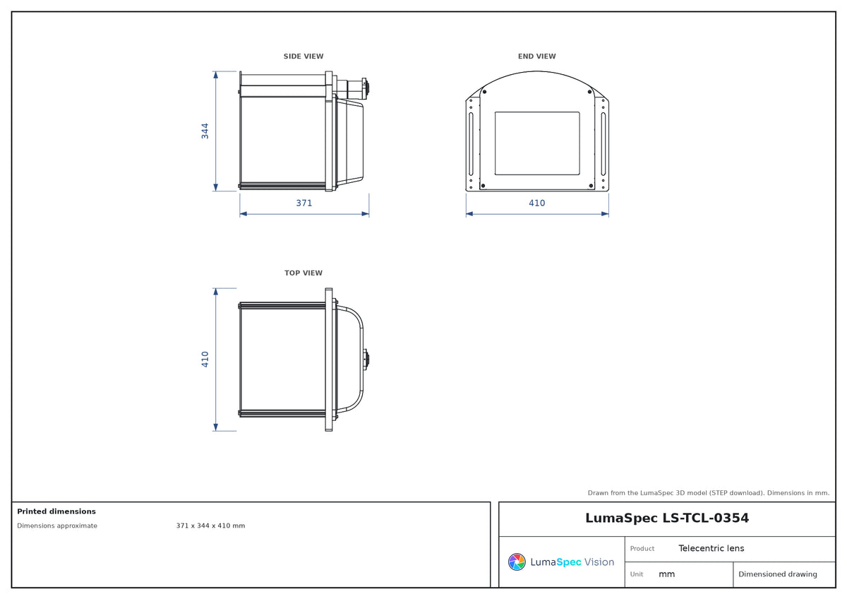 LS-TCL-0354 dimensions (mm)