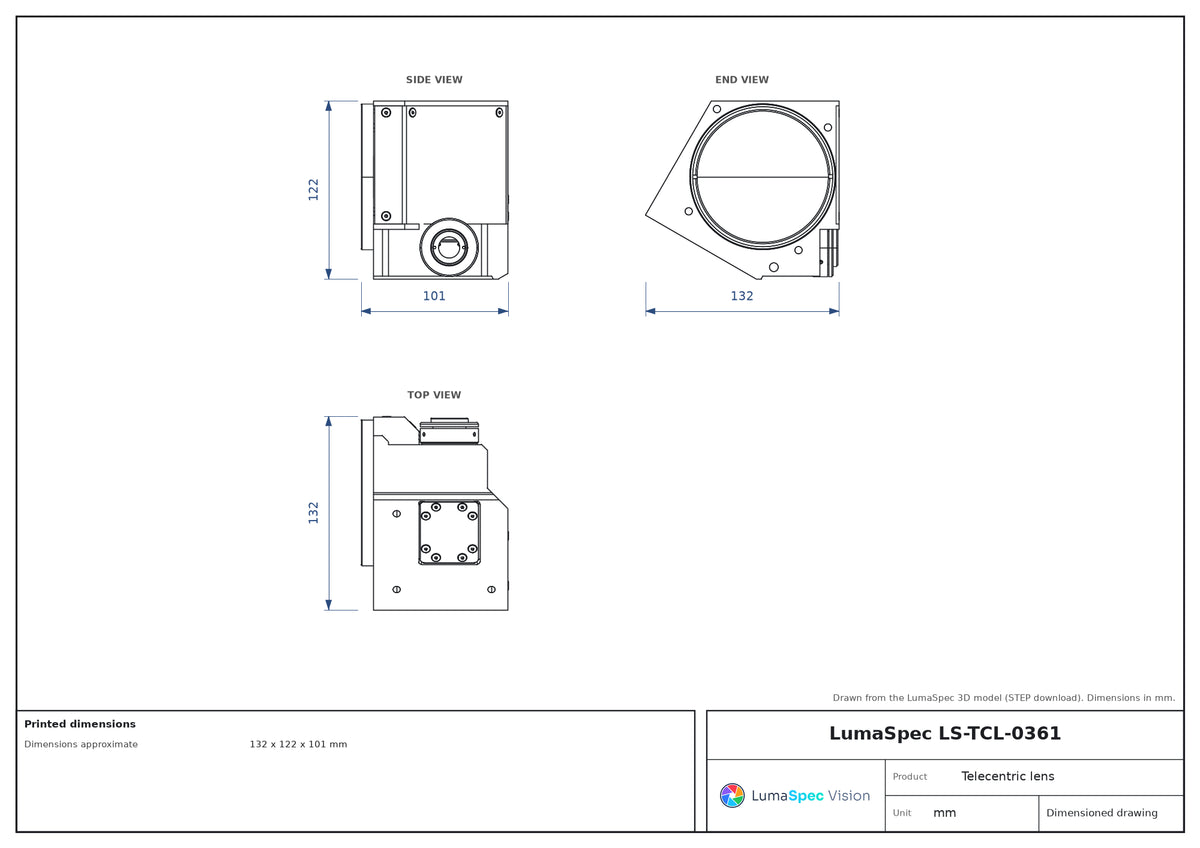 LS-TCL-0361 dimensions (mm)