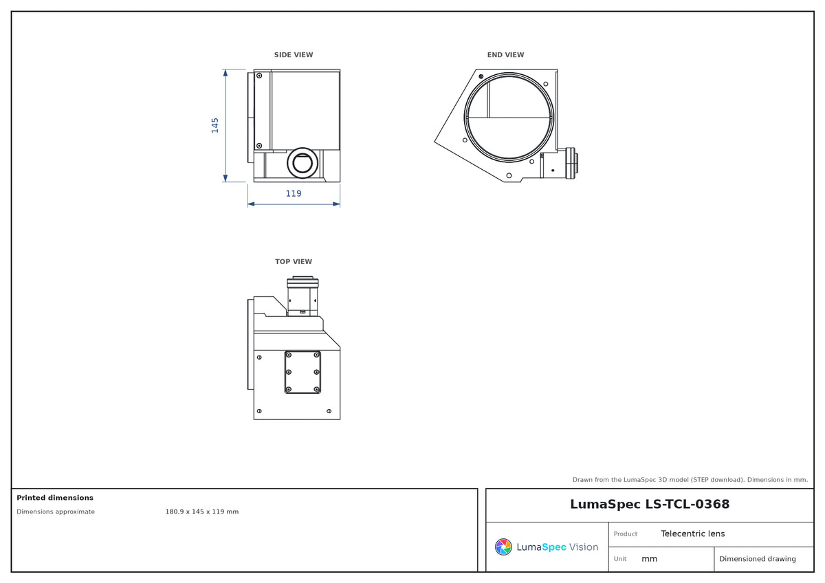 LS-TCL-0368 dimensions (mm)