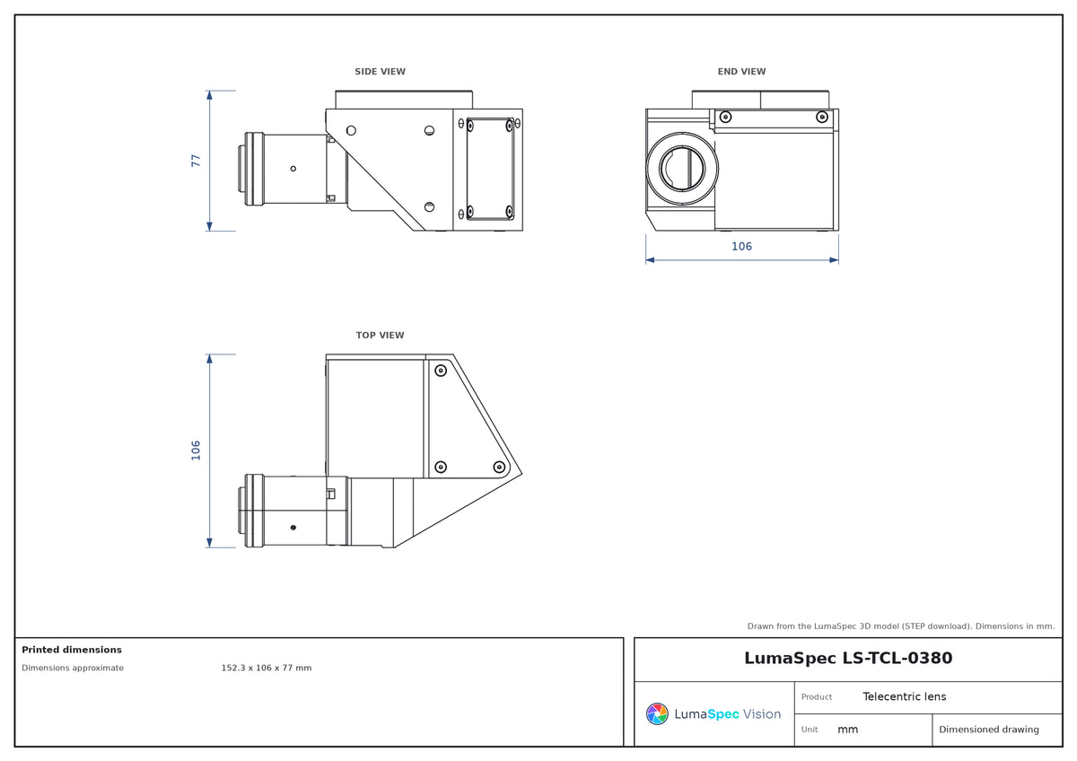 LS-TCL-0380 dimensions (mm)