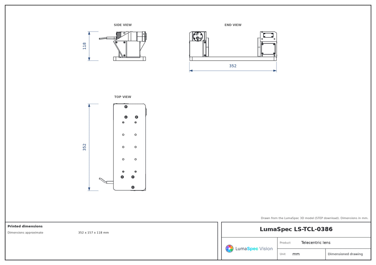 LS-TCL-0386 dimensions (mm)