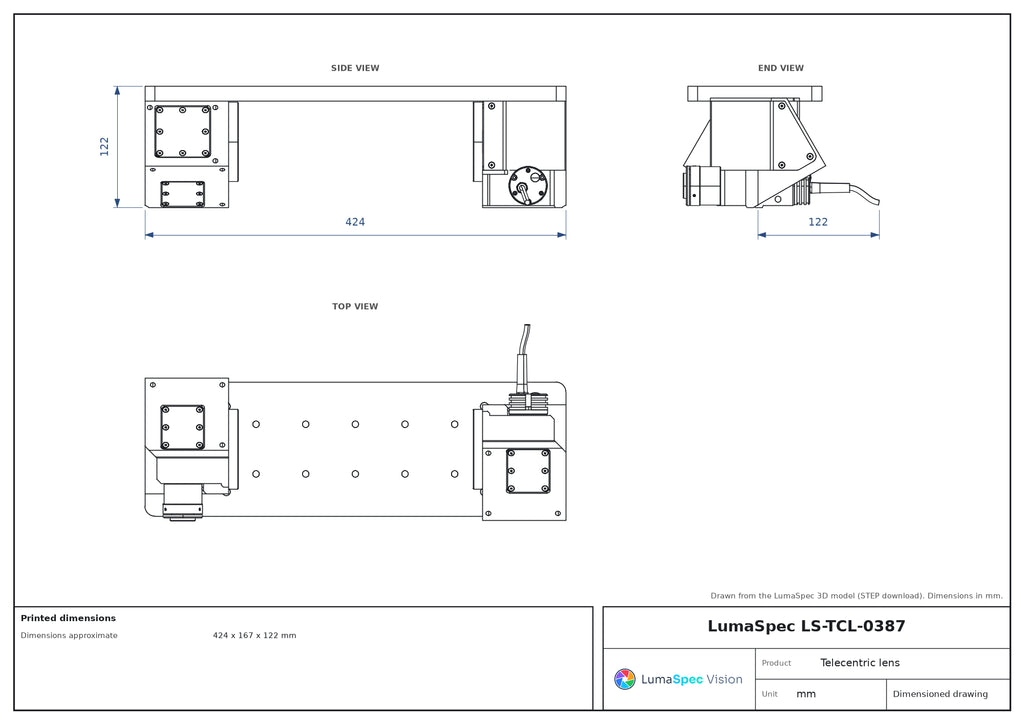 LS-TCL-0387 dimensions (mm)
