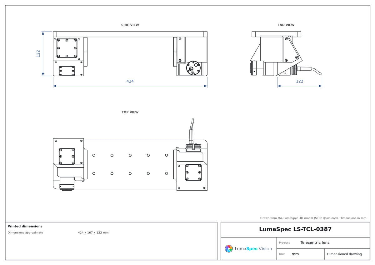 LS-TCL-0387 dimensions (mm)