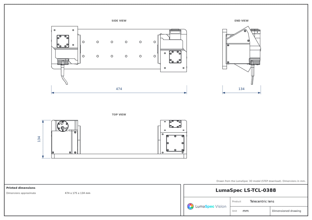 LS-TCL-0388 dimensions (mm)