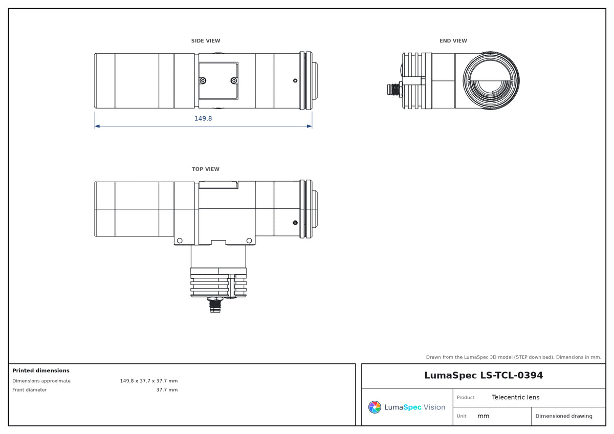 LS-TCL-0394 dimensions (mm)