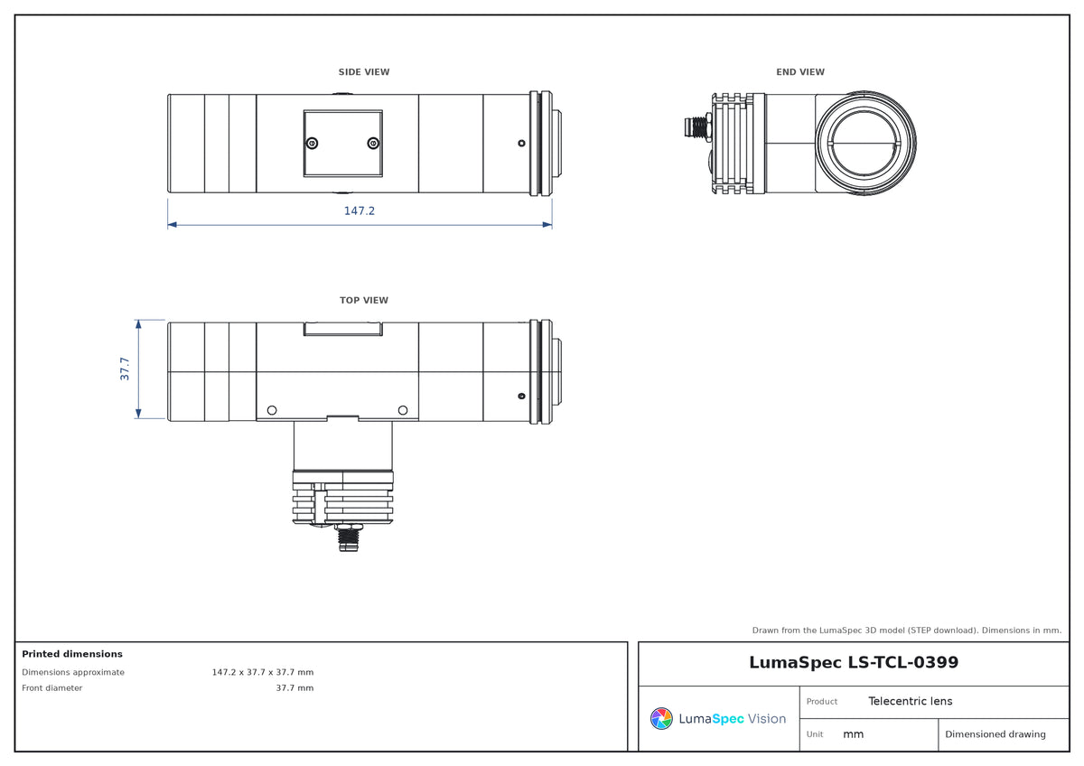 LS-TCL-0399 dimensions (mm)