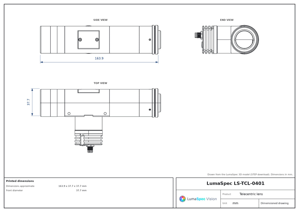 LS-TCL-0401 dimensions (mm)