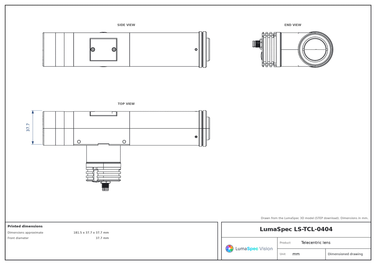 LS-TCL-0404 dimensions (mm)