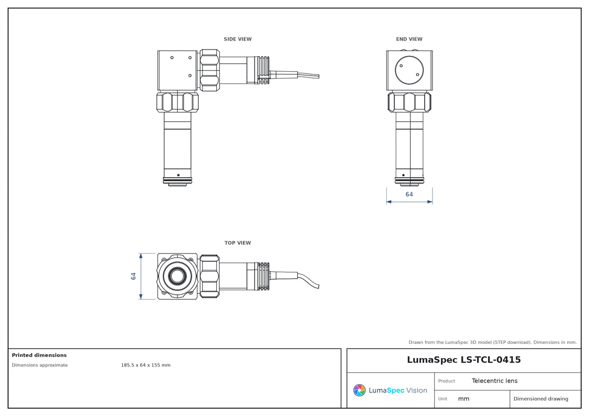 LS-TCL-0415 dimensions (mm)