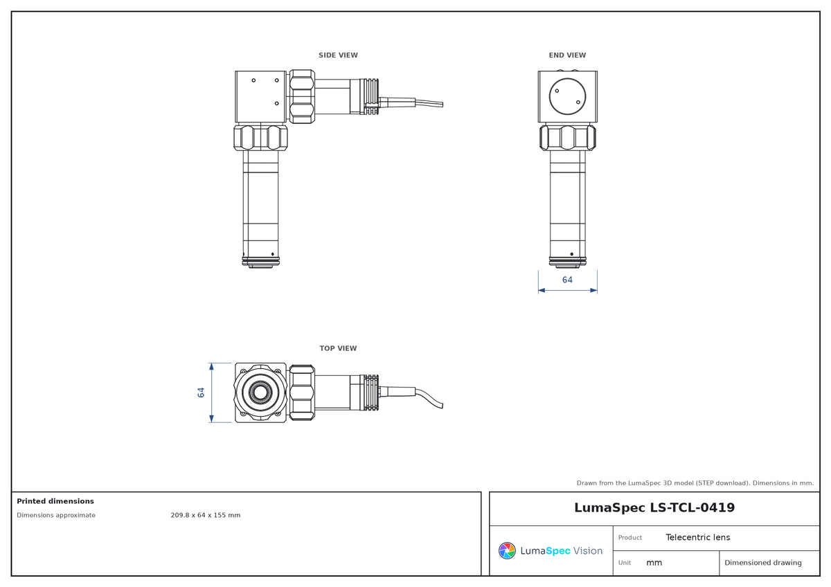 LS-TCL-0419 dimensions (mm)