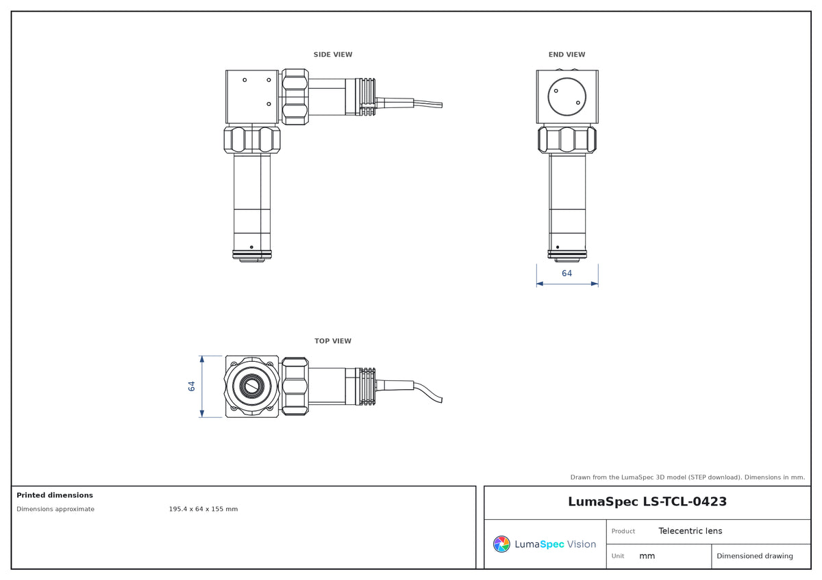 LS-TCL-0423 dimensions (mm)