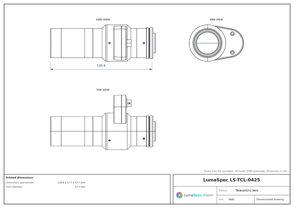 LS-TCL-0425 dimensions (mm)