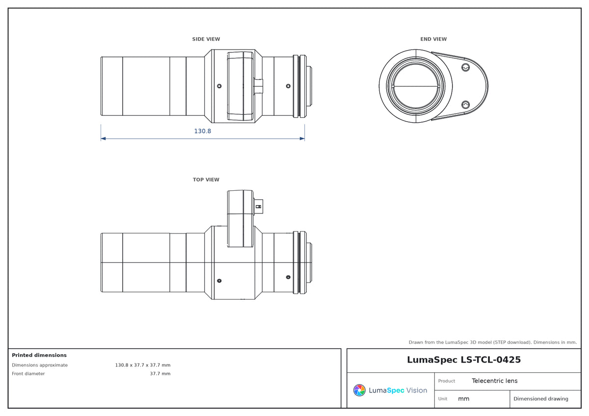 LS-TCL-0425 dimensions (mm)