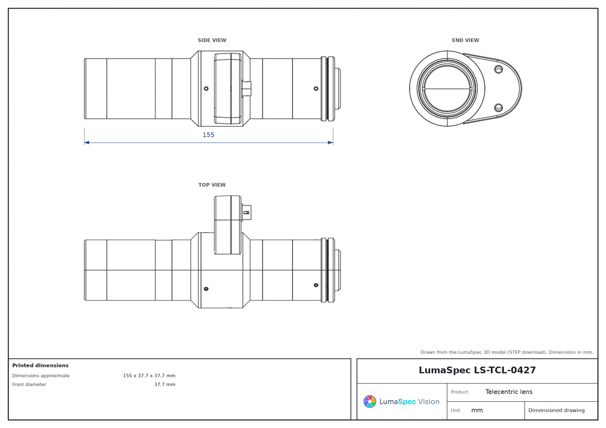LS-TCL-0427 dimensions (mm)