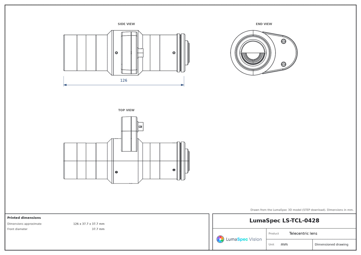 LS-TCL-0428 dimensions (mm)