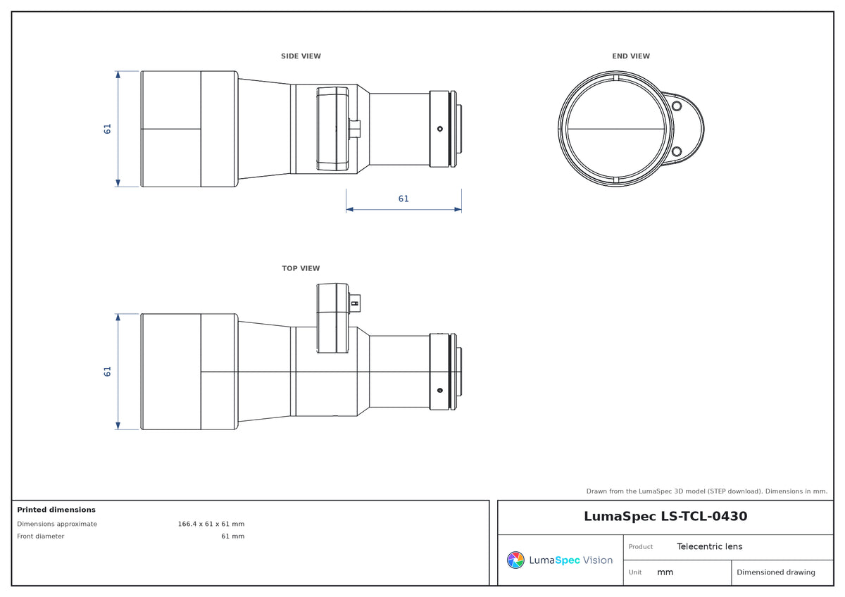 LS-TCL-0430 dimensions (mm)